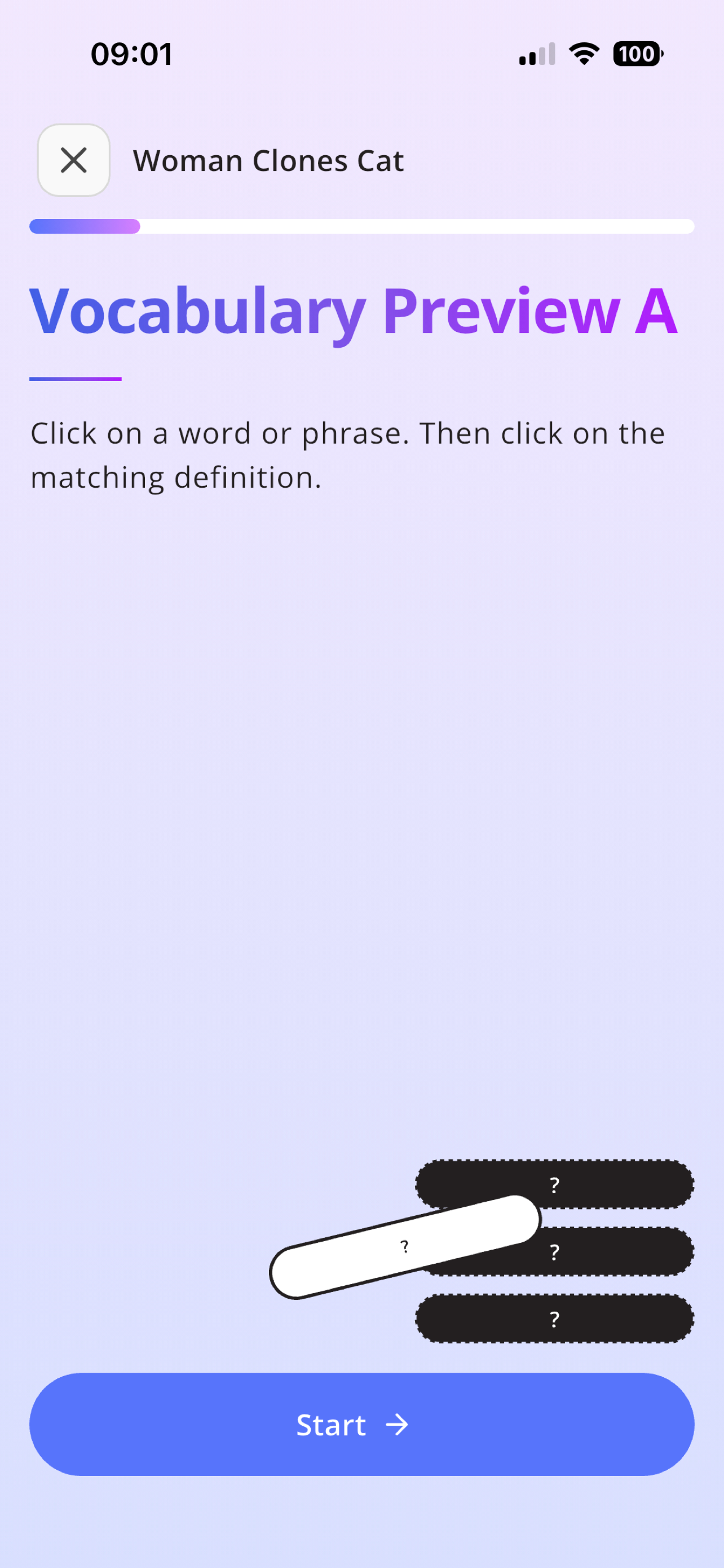 Fill-in-the-blank task