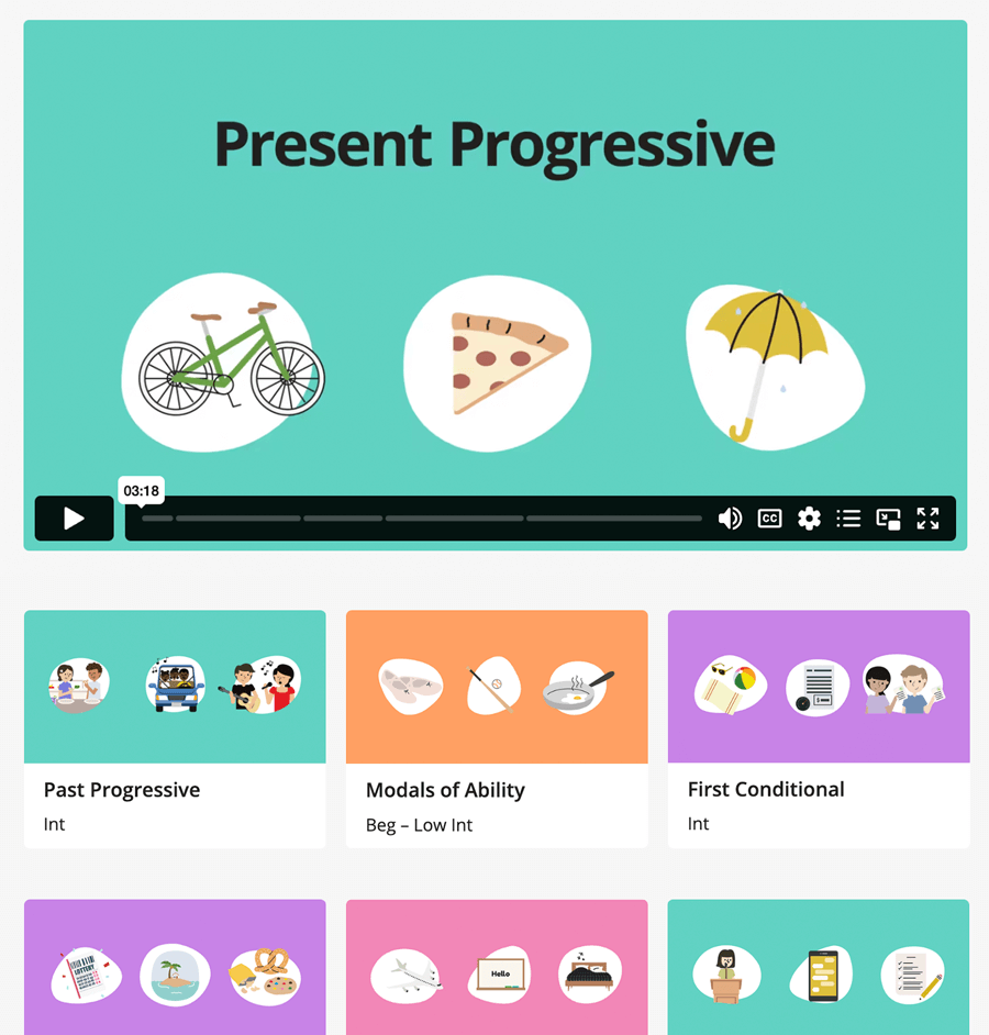 Ellii grammar videos thumbnails